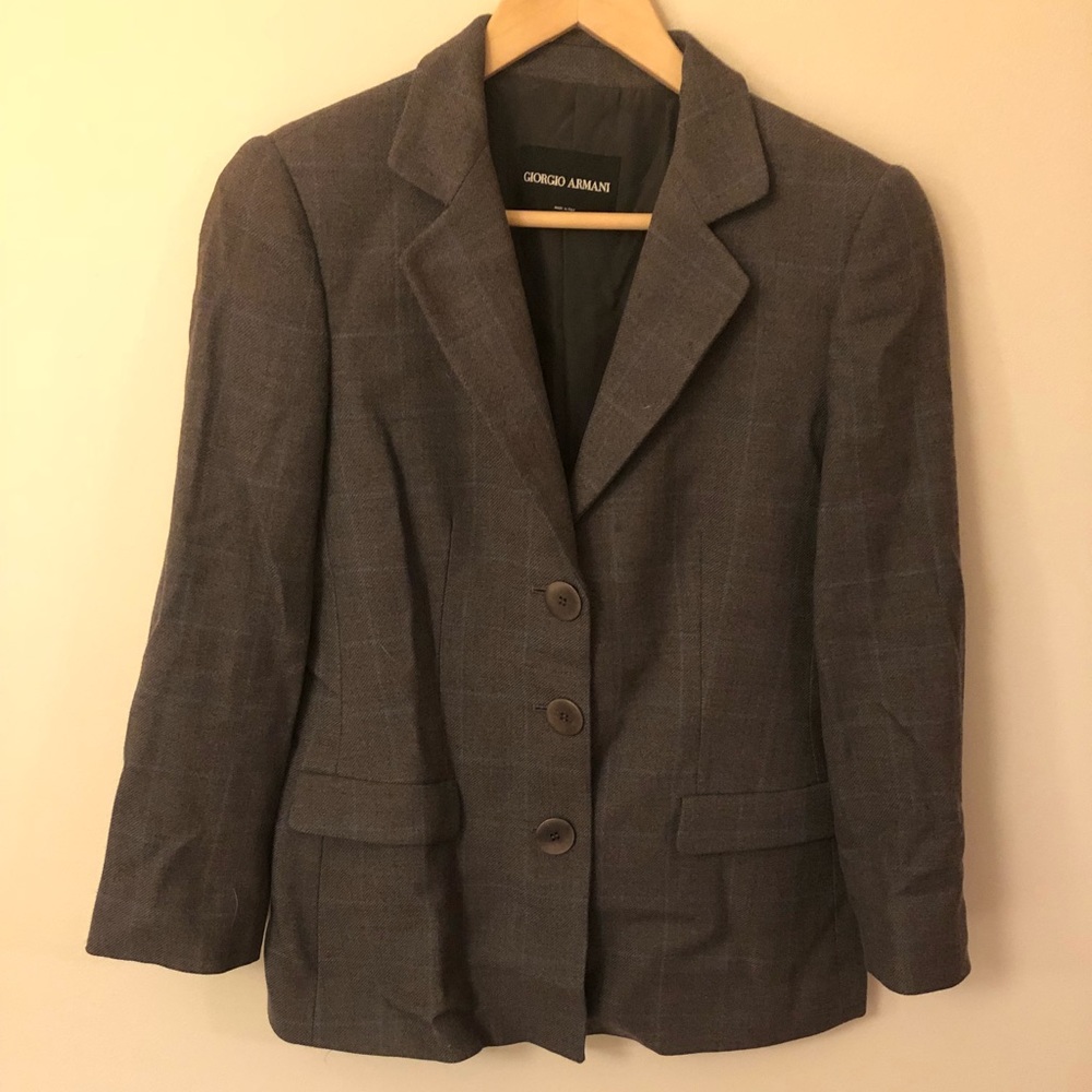 3/4 sleeve wool Armani blazer